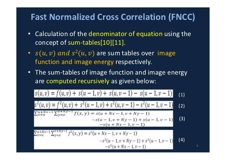 Normalized Cross Correlation Template Matching